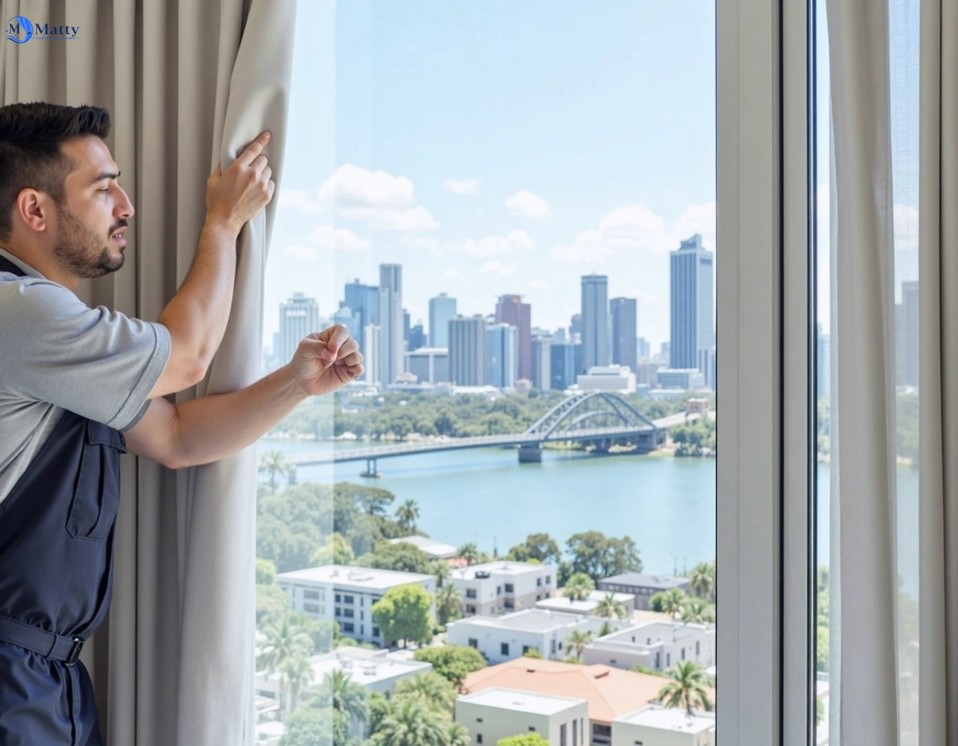 Professional curtain steam cleaning service doolandella QLD by Matty Curtain Cleaning